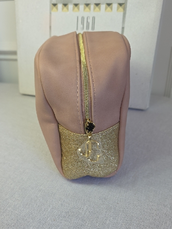 Jimmy Choo Blush Pink and Gold Cosmetic Bag - Picture 3 of 5